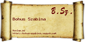 Bohus Szabina névjegykártya
